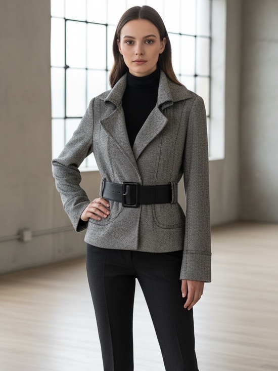 Zara Jackets & Blazers - Zara Gray Belted Blazer